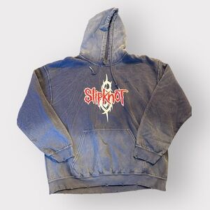 Slipknot Vintage Style Distressed Hoodie Pullover Sweatshirt LG